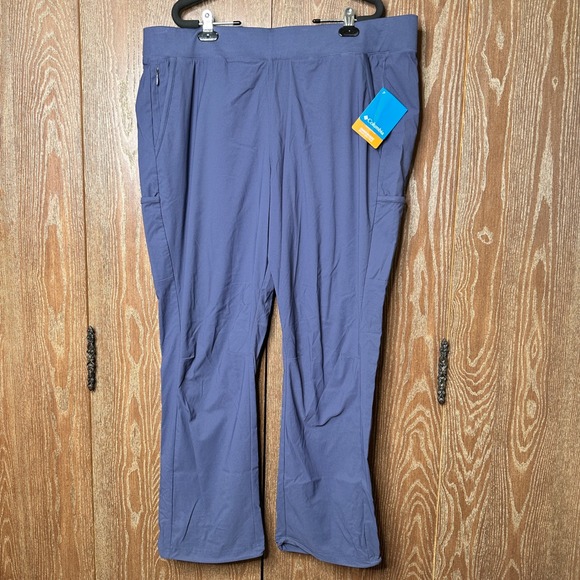 Columbia Pants - NWT Columbia Leslie Fall Pant Women XXL Regular Nocturnal Blue Omni Shade UPF 50